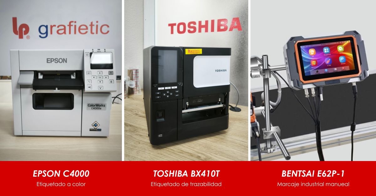 Comparativa de las impresoras epson c4000, toshiba bx410t y bentsai e62p1 para etiquetado gourmet
